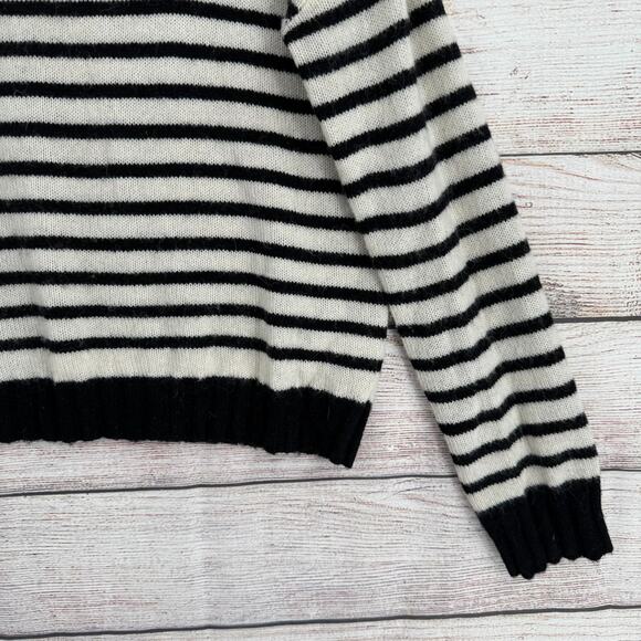 Rails Wool Cashmere Blend Perci Bretton Heart Sweater Womens Large Cream Black - Picture 6 of 14